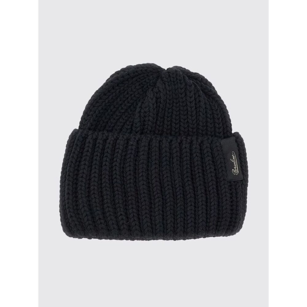 Borsalino Women Borsalino Virgin Wool Beanie Hat With Cuff And Logo